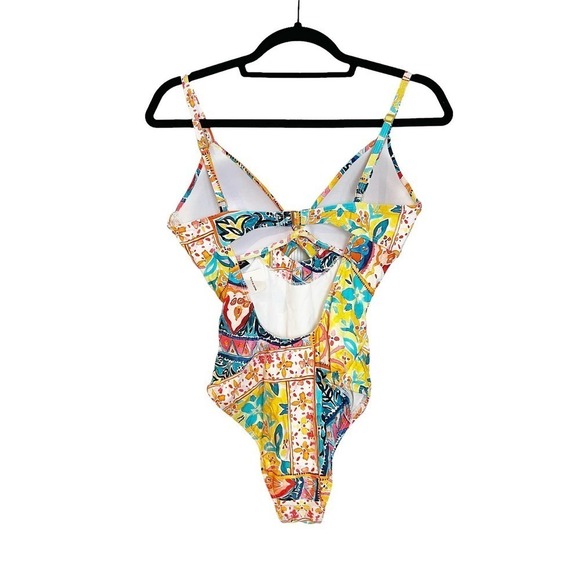 La Blanca Standard Twist Keyhole One Piece Swimsuit Multicolor Womens Size 6 NWT - Picture 6 of 10
